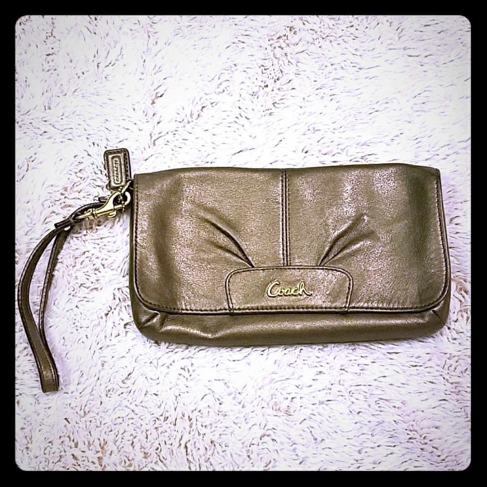 Metallic Coach Wristlet